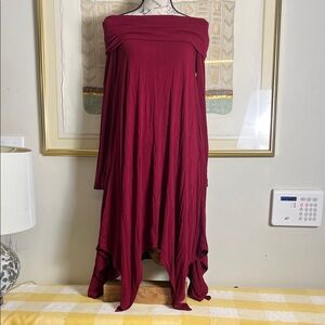 BCBGMaxAzria Cowl Neck Burgundy Dress